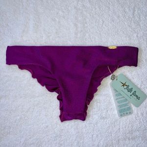 Luli Fama Wavey Brazilian Ruched Bottom XS